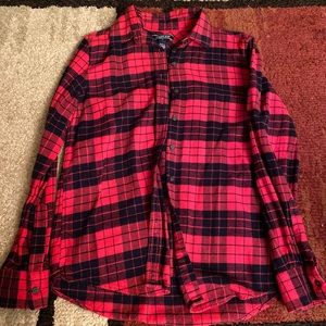 Red and dark blue winter flannel from Land’s End. ONLY WORN ONCE